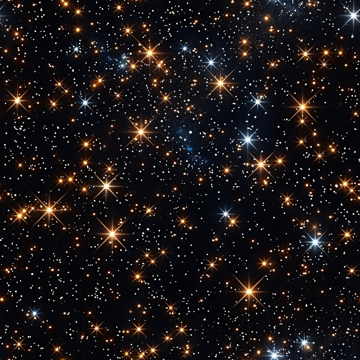 Glossy Starry Sky with Bright Highlights seamless PBR texture preview