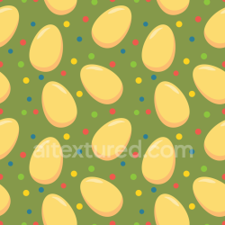 seamless Seamless 3D PBR Texture of Cartoon-Style Yellow Easter Eggs on Green Background texture 8k free download PBR