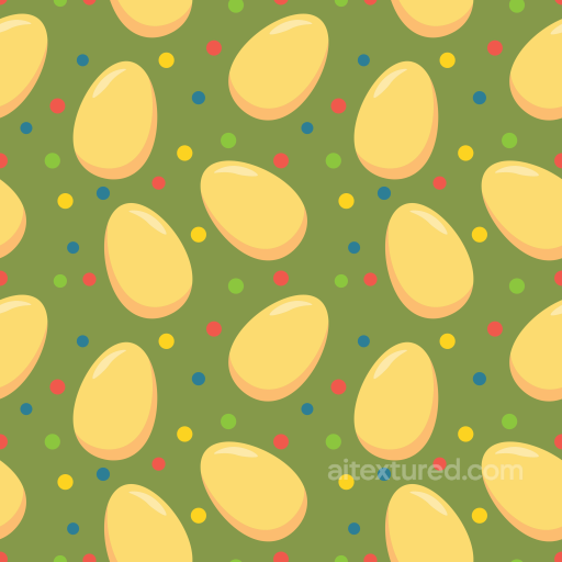 All Easter Digital paper Texture of Cartoon-Style Yellow Easter Eggs on Green Background seamless All Easter Digital paper PBR texture