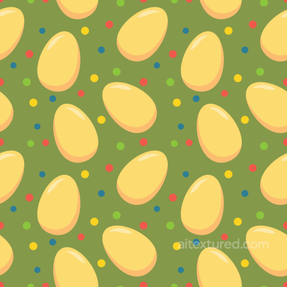 All Easter Digital paper Texture of Cartoon-Style Yellow Easter Eggs on Green Background All Easter Digital paper texture preview
