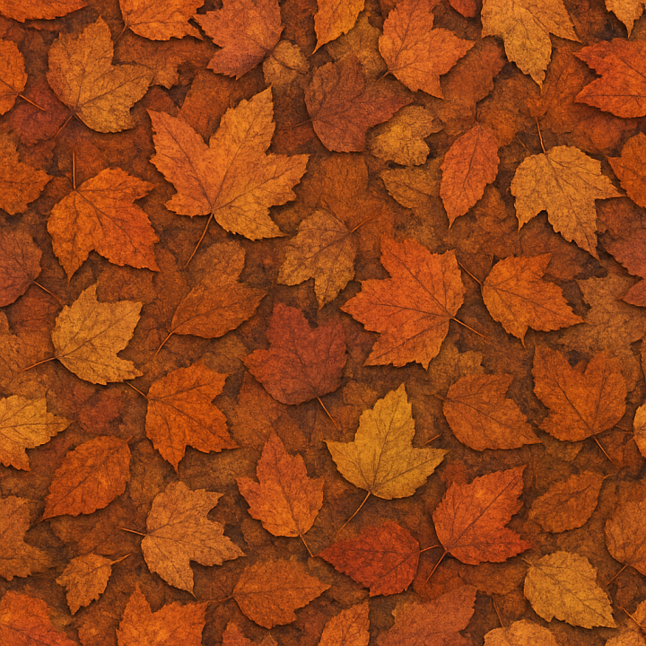 Coarse Autumn Leaves seamless PBR texture preview