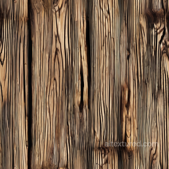 Charred Wood Planks Texture with Deep Grain and Knots Wood texture preview