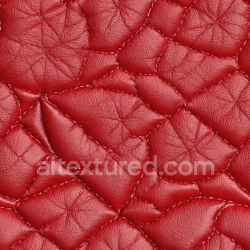 seamless Seamless 3D Quilted Red Leather PBR Texture with Puffy Stitching & Fine Grain texture 8k free download PBR