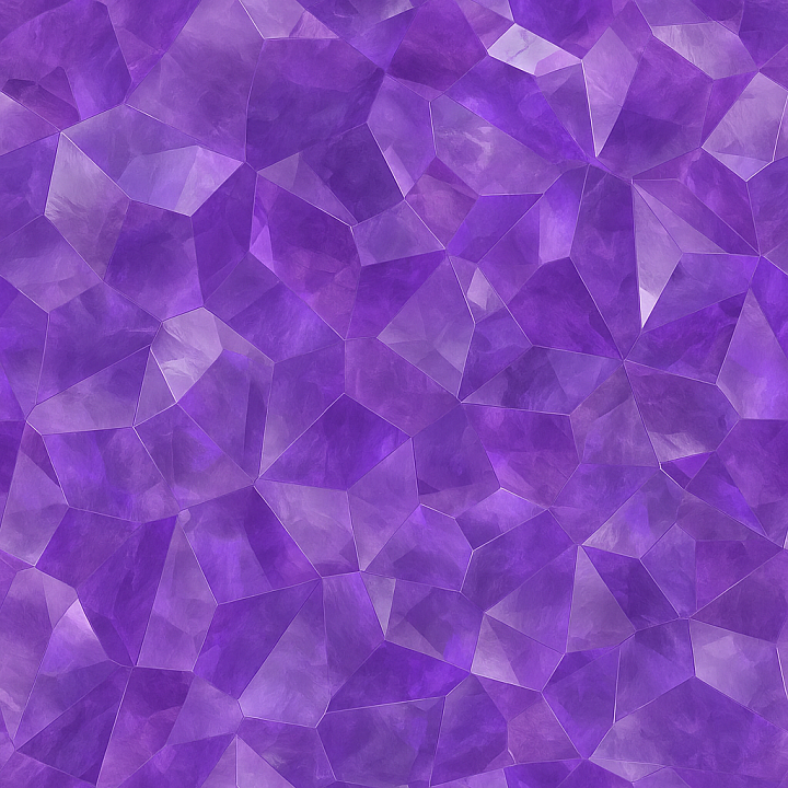 Amethyst Crystalline Structure With Translucent Gemcut Facets And Light… seamless PBR texture preview