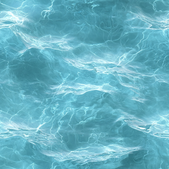 Water Featuring Clear Blue Pool Water with Subtle Rippling Waves seamless PBR texture preview