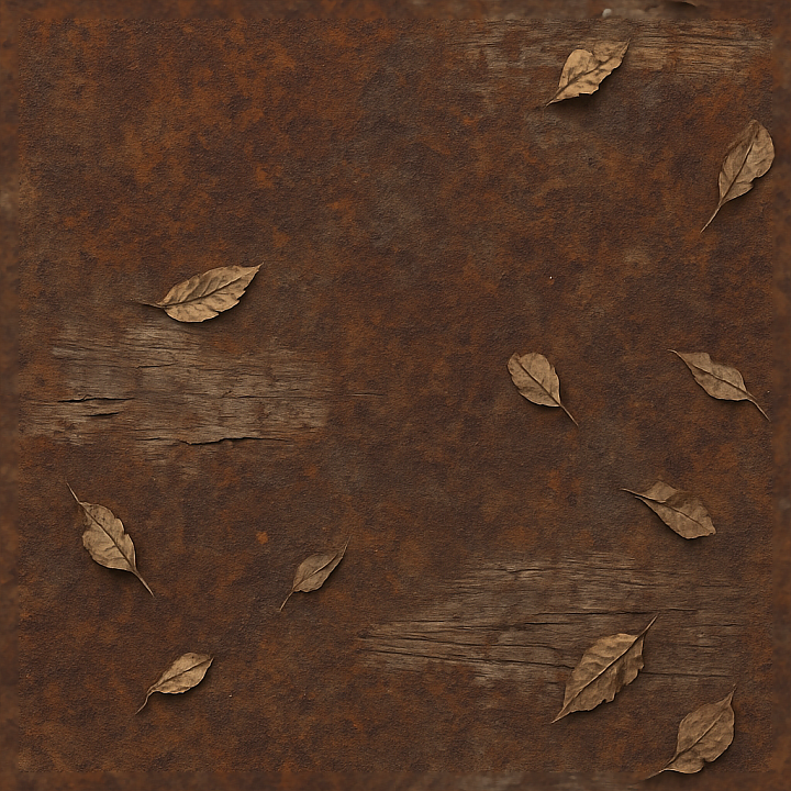 Rusty Metal Surface With Corroded Iron For Haunted Halloween Props seamless PBR texture preview