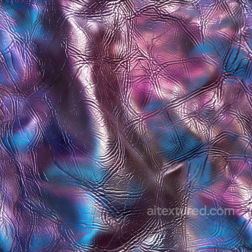 Of Iridescent Cracked Leather With Fine Wrinkles And Glossy Finish seamless Leather PBR texture