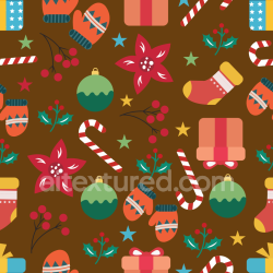 seamless Seamless 3D PBR Texture with Festive Christmas Holiday Motifs texture 8k free download PBR