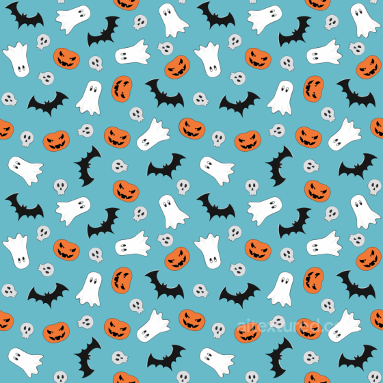 Playful Halloween-Themed Fabric Texture With Ghosts, Pumpkins, Bats Baby Boy texture preview