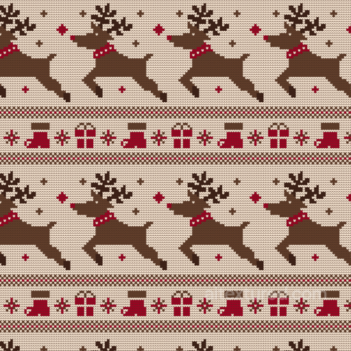 Knitted Fabric Texture with Reindeer and Holiday Motifs seamless All Christmas Digital paper PBR texture