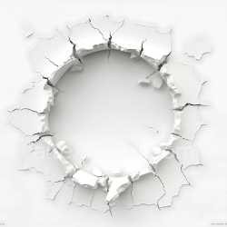 seamless Seamless 3D Cracked Plaster Hole PBR Texture with Jagged Edges and Subtle Cracks texture 8k free download PBR