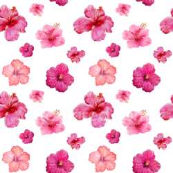 Pattern Bundle - Seamless 3D Pattern PBR Texture Featuring Watercolor Hibiscus Floral Repeat texture preview