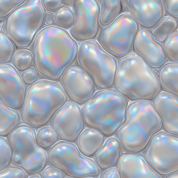 Rough Smooth Bubbled Fluid Liquid Organic Metallic Iridescent Transluce… seamless PBR texture preview