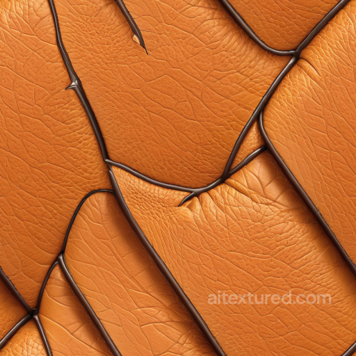 Tan Cracked Leather Seamless Texture with Deep Creases seamless Leather PBR texture