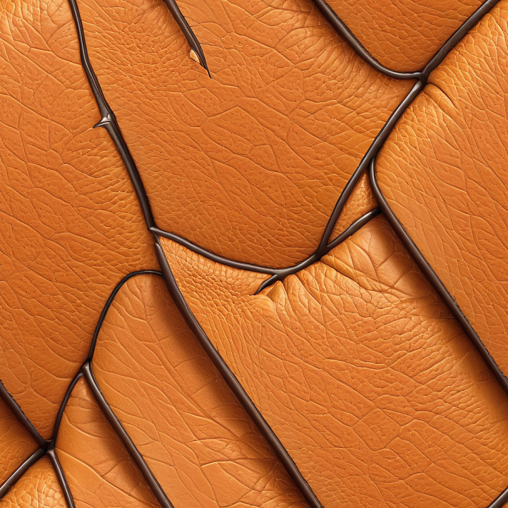Tan Cracked Leather with Deep Creases seamless PBR texture preview