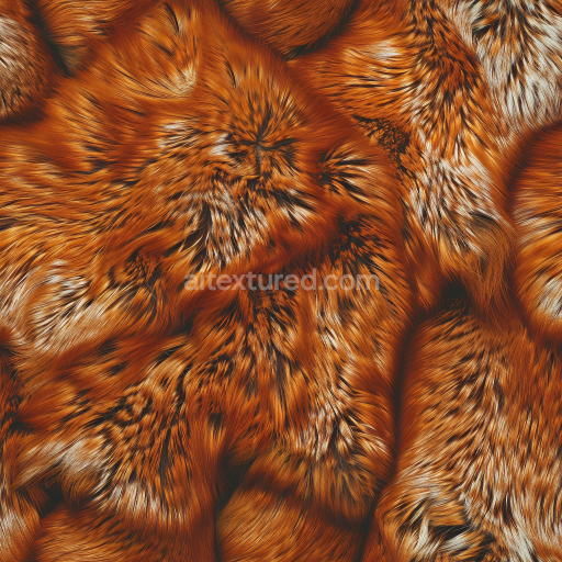 Preview — Seamless 3D Tiger Fur Patterned Leather PBR Texture with Realistic Fur Detailing