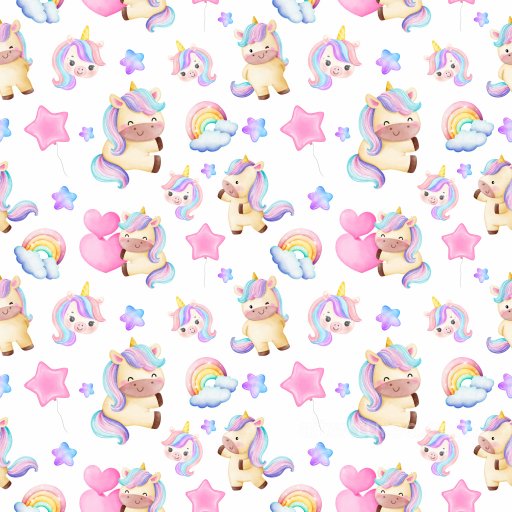 Pattern PBR Texture Featuring Playful Pastel Unicorns and Rainbows seamless Pattern Bundle PBR texture