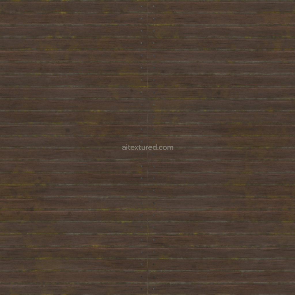 Seamless wood siding PBR texture with rich grain and color