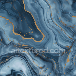 seamless Seamless 3D PBR Blue Marble Texture with Glowing Gold Vein Accents texture 8k free download PBR