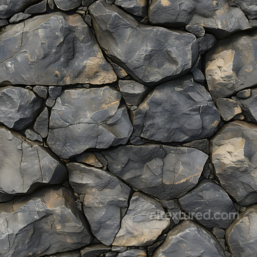Dark Rocky Ground PBR Texture with Weathered Stone Detail seamless Stone PBR texture