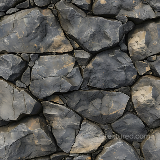 Dark Rocky Ground PBR Texture with Weathered Stone Detail Stone texture preview