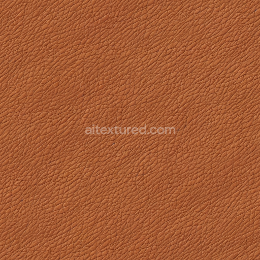 Seamless 3D PBR Texture of Natural Brown Pebbled Grain Leather