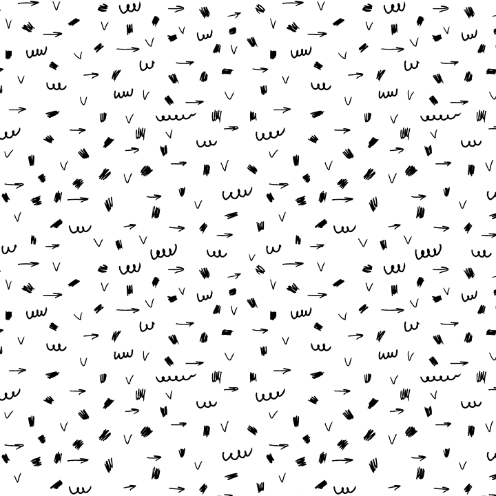 with Black Hand-Drawn Ink Marks on White Background seamless PBR texture preview