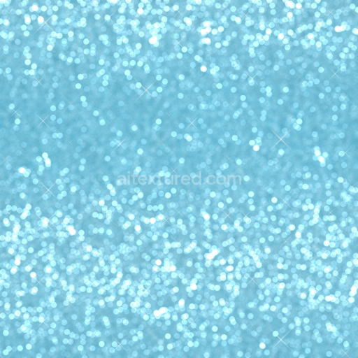 Seamless 3D PBR Light Blue Glitter Texture with Soft Sparkle Effect