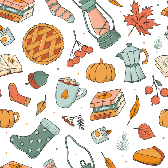 Featuring Thanksgiving Icons and Autumn Elements Thanksgiving texture preview