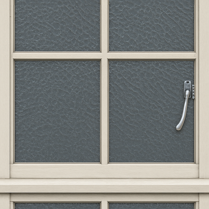 Of Window Grille On Textured Glass With Window Mullion And Mun… seamless PBR texture preview