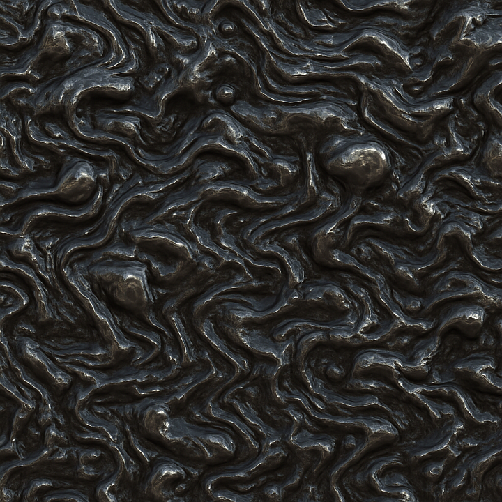 Wet Molten Surface seamless PBR texture preview