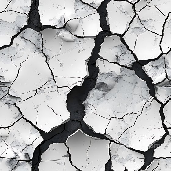 cracked plaster and hole PBR texture in white and gray Cracked & Holes texture preview