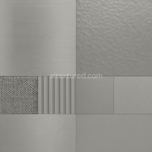 Seamless 3d texture pbr 8k polished metal surface with industrial finish
