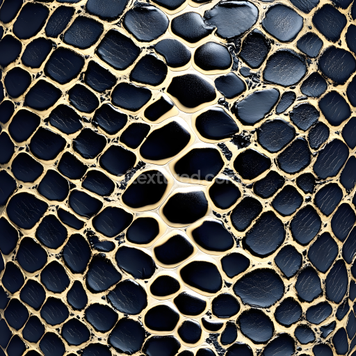 Seamless 3D PBR Texture Featuring Detailed Crocodile Skin Scales with Leather-like Surface