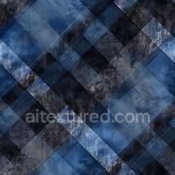 seamless Seamless 3D PBR Plaid Texture Featuring Blue and Black Woven Patchwork Pattern texture 8k free download PBR