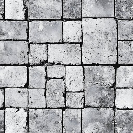 Cracked White Brick Wall Texture with Varied Surface Damage seamless Brick PBR texture