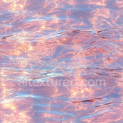 seamless Seamless 3D PBR Stylized Water Texture with Pink and Blue Reflective Waves texture 8k free download PBR