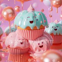 seamless Seamless 3D Inflated Vinyl Texture with Puffy Bubbled Panels in Pastel Blue and Pink texture 8k free download PBR