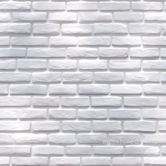 White Cracked Brick Wall PBR Texture with Subtle Surface Damage Brick texture preview