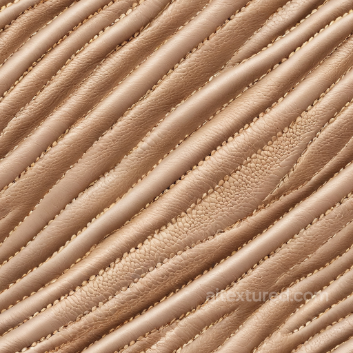 Quilted Beige Pebbled Leather Texture with Raised Panels seamless Leather PBR texture