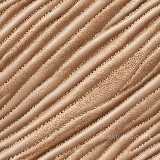 Quilted Beige Pebbled Leather Texture with Raised Panels Leather texture preview