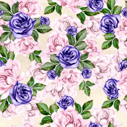 seamless Seamless 3D PBR Texture Featuring Purple and Pink Rose Watercolor Pattern texture 8k free download PBR