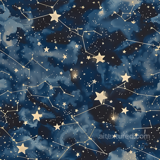 Stylized Cosmic Camouflage PBR Texture with Constellation Motifs Color Camouflage texture preview