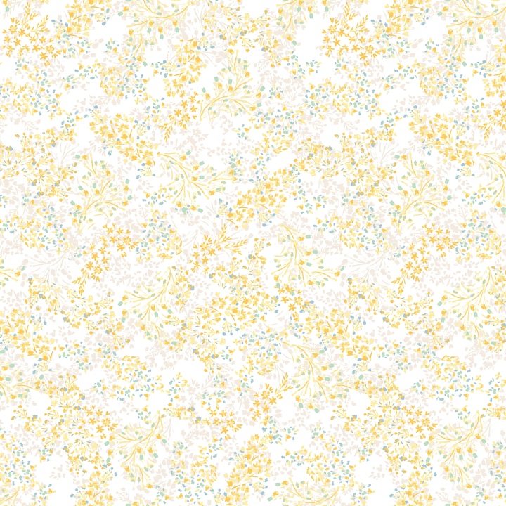 Delicate White and Gold Floral Fabric seamless PBR texture preview