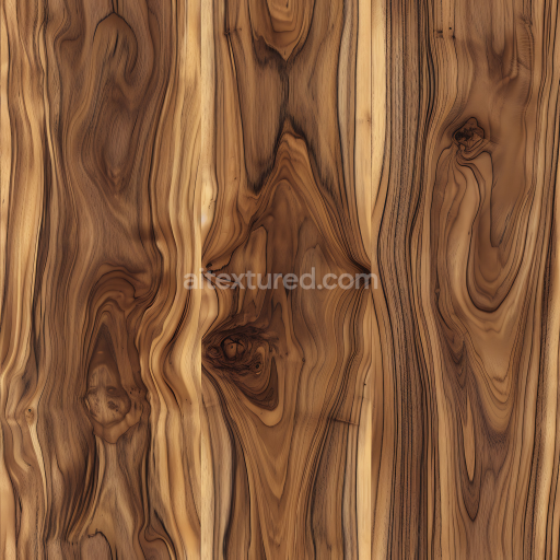Preview — Seamless 3D PBR Texture of Exotic Wood Planks with Distinctive Grain and Knots
