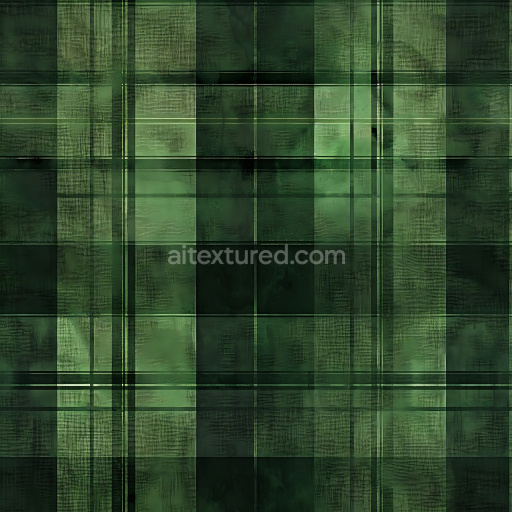 Seamless 3D PBR Texture of Green Multi-Toned Plaid Fabric Pattern