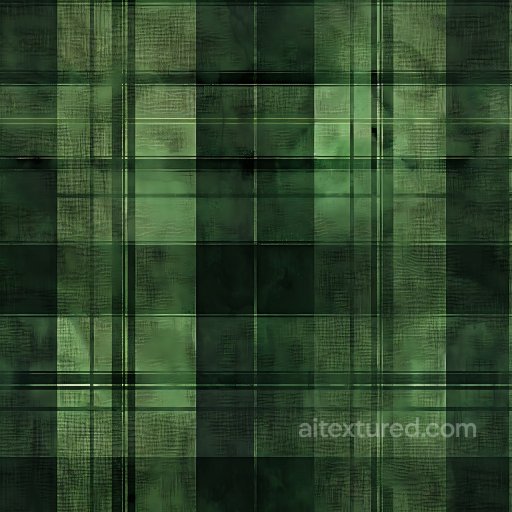 Seamless 3D Plaid Green Metal PBR Texture with Subtle Grunge texture preview