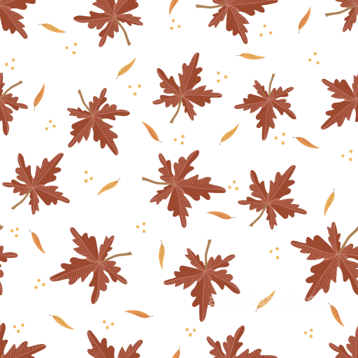 Stylized Autumn Leaves in Warm Browns and Oranges Seamless Texture seamless Autumn Leaves  PBR texture