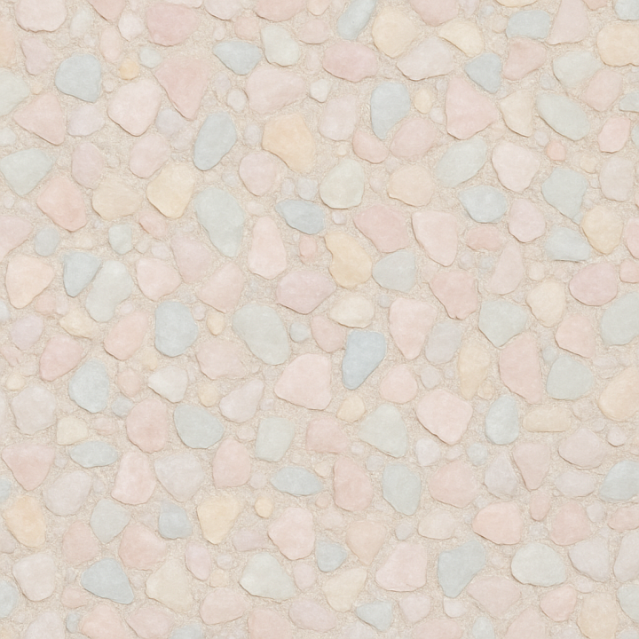 Quartz Bits Mosaic With Pastel Palette And Matte Finish seamless PBR texture preview