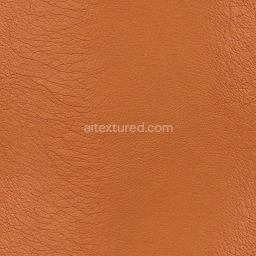 Seamless 3D Natural Brown Grainy Leather PBR Texture with Fine Wrinkles and Subtle Roughness